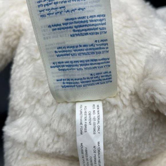 Build A Bear White / Cream Teddy Bear Brown Nose & Eyes 15" 2013 - Picture 10 of 12